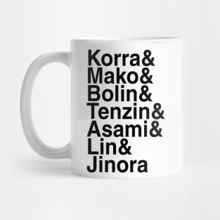 Legend Of Korra Helvetica List Mug